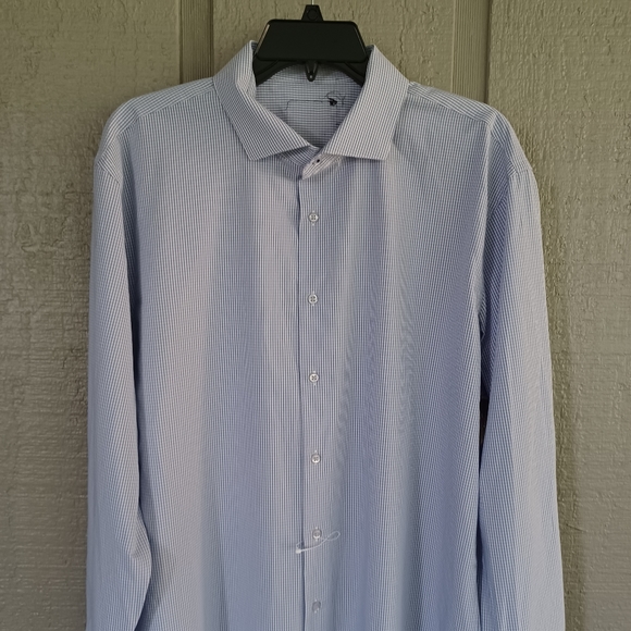 Nordstrom Print Cotton Blend Button Front Dress Shirt Size 17 (34-35) - Picture 2 of 11